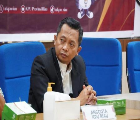 Komisioner KPU Riau Nugroho Noto Susanto sebut belum ada peserta Pemilu yang daftar untuk kampanye akbar (foto:ist) 